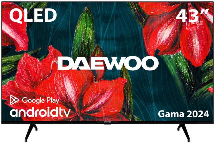 TV Daewoo 43" 43DM55UQPMS - 4K Ultra HD, QLED, AndroidTV, ALLM