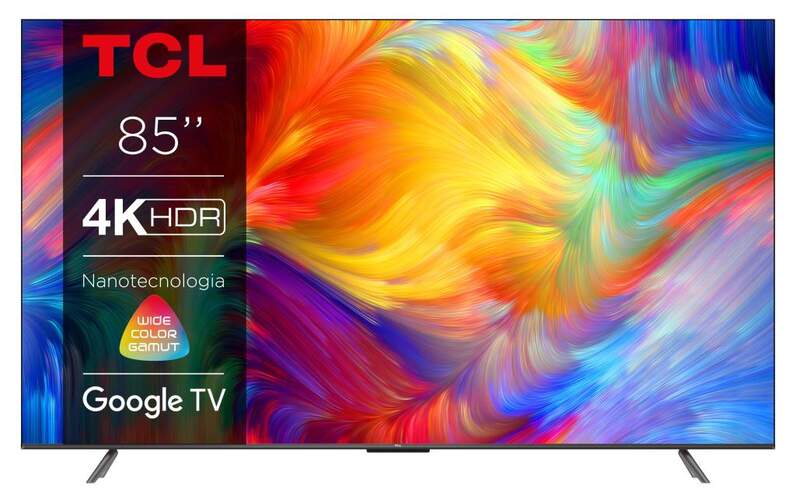 TV 85" TCL 85P735 - 4K, Android TV, HDR Pro, Wide Color, Dolby Vision/Atmos 60W, Game Mater HDMI 2.1