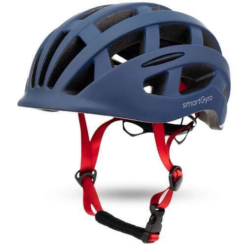 Casco SmartGyro Smart Helmet Urban - Talla L/M, Azul y rojo, Luces LED traseras