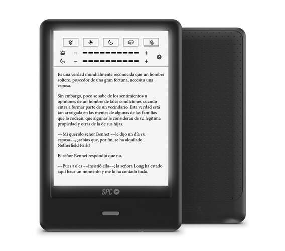 EBook SPC Dickens Light Pro 5614N 6", Táctil, Negro