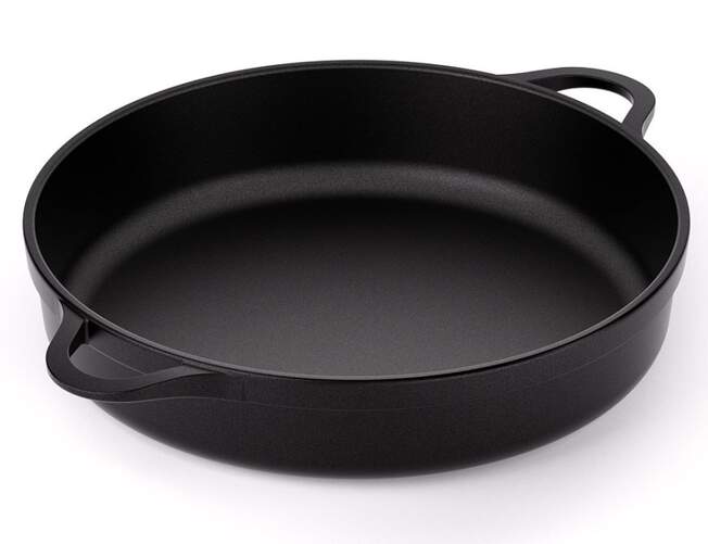 Cacerola Valira 317ZB/36 - Baja, 36 cm, Sin Tapa, Negro