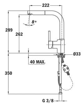 GRIFO TEKA ARK938I INOX 23938120I