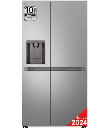 Frigorífico Americano LG GSLC41PYPE - 179 x 91 cm, 638 litros, Clase E, Dispensador, sin toma, Inox