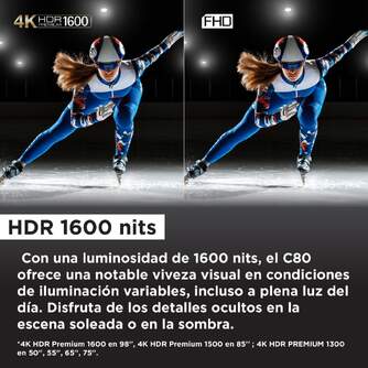 TV TCL 50%%%quot; 50C805 UHD MINILED QLED GOOGLETV 144HZ