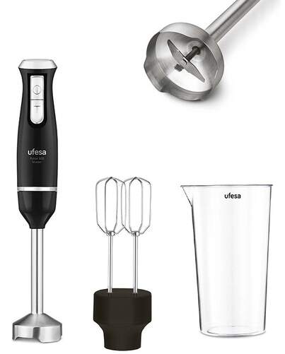 Batidora Ufesa Pulsar 800 Master - 800W, función Turbo, 4 cuchillas acero inoxidable, vaso 600ml
