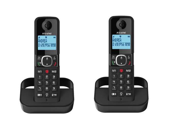 Tel&eacute;fono sobremesa Alcatel F860 Duo Negro - Bloqueo llamadas, agenda 100 nombres, 5 ajustes volumen