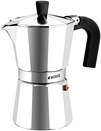 Cafetera Monix 12 vitroexpress tazas italiana de aluminio con recubrimiento interior antiadherente express m620012 isogona bra mango