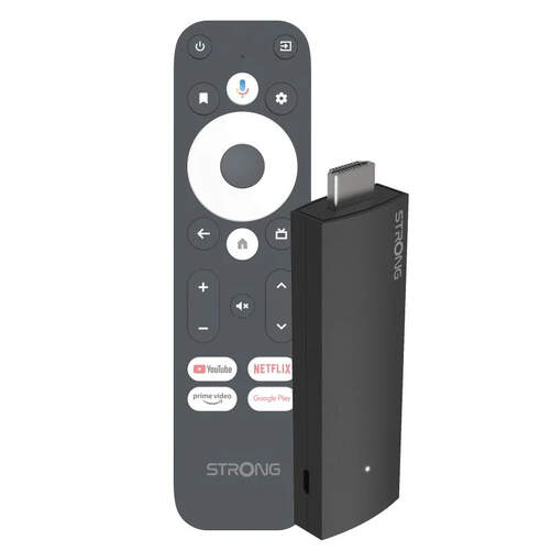 Smart TV Stick Strong LEAP-UNA - 2K, Android TV, HDR10+, BT 5.0, WiFi, HDMI, USB, Micro USB