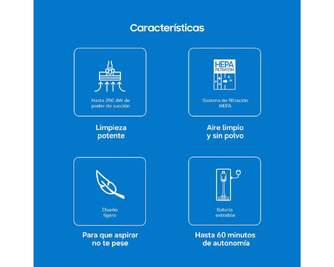 ASPI. ESCOBA SAMSUNG VS70H25WFT/WA JET85 25,2V 60M