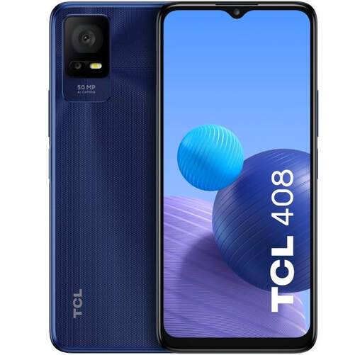 TCL 408 4/64GB Midnight Blue - 6.6" HD+, MTK MT6762, 4G, 50+8MPx, 5000mAh