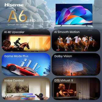 TV HISENSE 50%%%quot; 50A6S UHD SMART TV DOLBYVISION DTSX