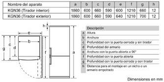 FRICOM. BALAY 3KFE561MI 186x60 NF INOX MATE