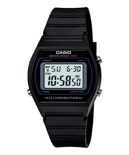 Reloj Casio Collection Hombre W-202-1AVEF - Esfera digital negro y correa negra, resistente al agua