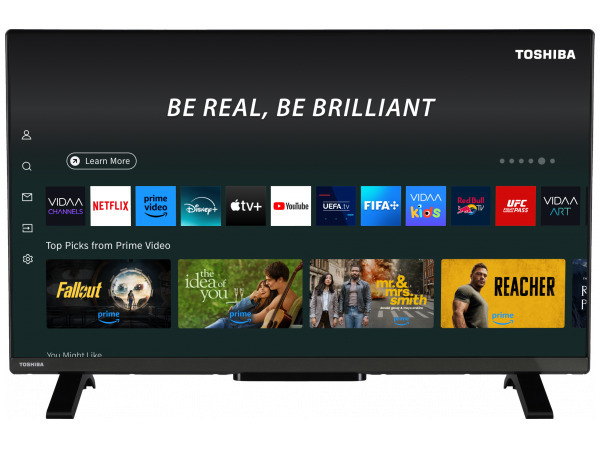 TV Toshiba 32" QLED 32QV2F63DG - Full HD, Smart TV VIDAA, 12 W con ecualizador, HDR10+