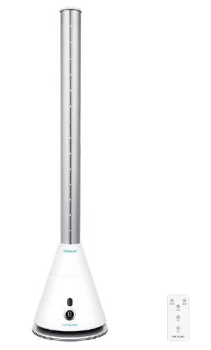 Ventilador Torre Cecotec EnergySilence 9800 Skyline - 26W, 96cm, 9 Velocidades, Mando, Temporizador