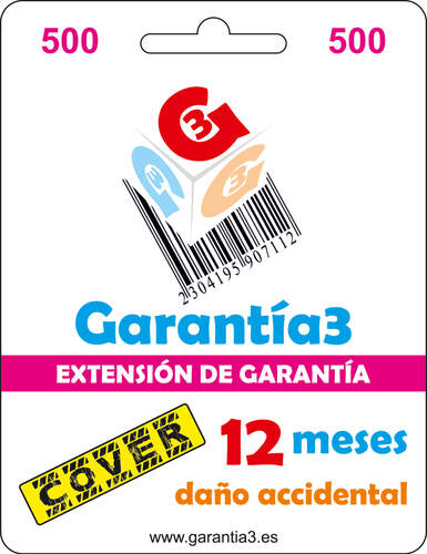 GARANTÍA3 COVER 12 Meses Maximal 500