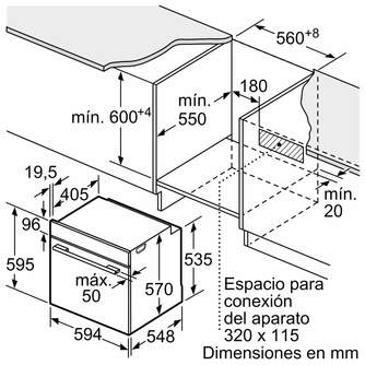 Horno Vapor Bosch HRA5380S1 | 60cm, 71L, 10 Funciones | Mi Electro