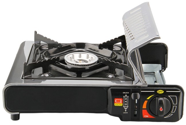 Hornillo Open Comgas BS102 - 1 Fuego, Port&aacute;til, Cartucho de gas, Negro