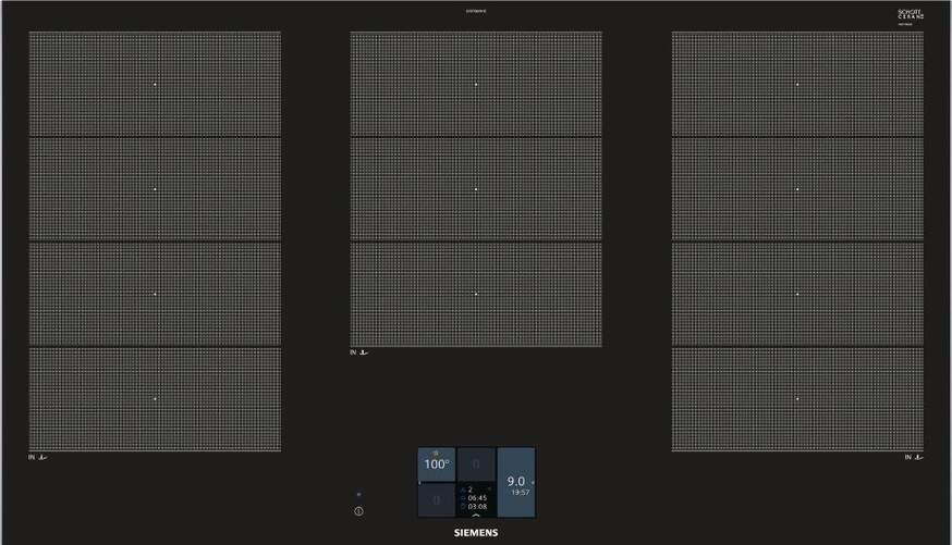 Placa Inducción Siemens EX975KXW1E - FlexInducción, 90cm, TFT TouchPlus, 17 Intensidades, QuickStart