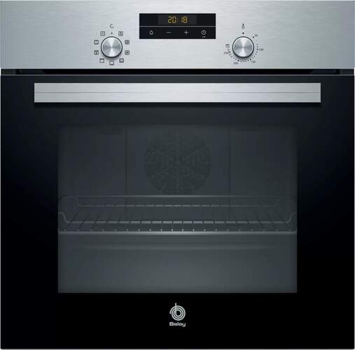 Horno Balay 3HB2031X0 - Clase A, 7 Funciones, Control Comfort y Raíles Comfort