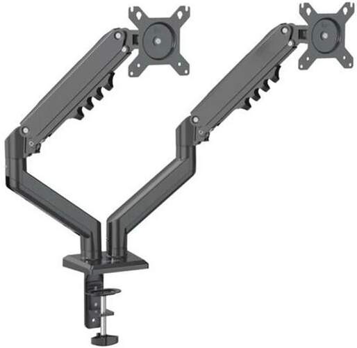 Soporte de dos brazos Nilox NXDMA02B - Articulado, para monitores de 32", ajuste altura y rotaci&oacute;n