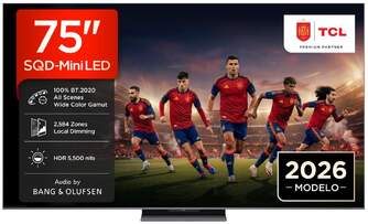 TV TCL 75%%%quot; 75C8L UHD SQDMINILED GOOGLETV 144HZ B%%%amp;O