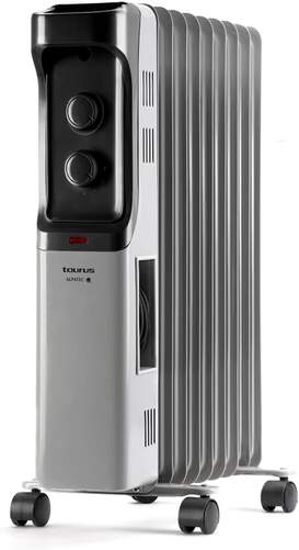 Radiador de Aceite Taurus New Dakar 2000 - 2000 W, 3 Niveles, Negro, Gris