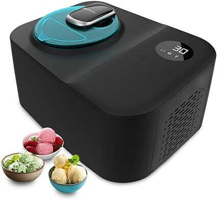 Heladera Cecotec con compresor Gelacy de 1,2 l 8044 - Pantalla táctil, máquina de helados