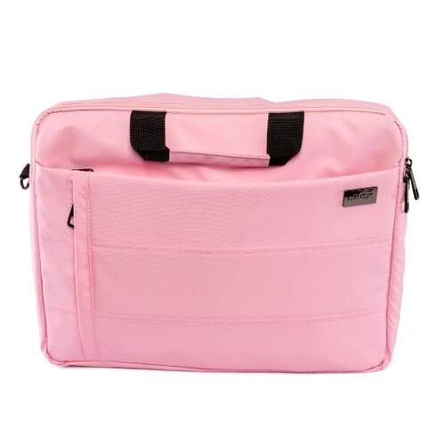 Maletín Nilox Style para portátiles hasta 15,6" - Rosa, tres compartimentos, poliéster