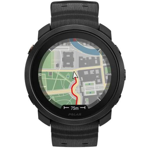 Smartwatch Polar Vintage M3 - 1,27", Talla S-L, correa y esfera negras, Bluetooth, Mapas