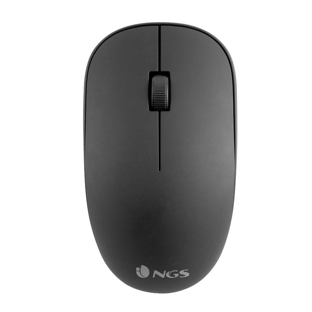 Ngs Mouse1064 Rf 1000 dpi ambidextro easy alpha usb nano negro optico ambidiestro plug play dos pulsadores y rueda 2.4 ghz de raton 2.4ghz inalambrico