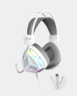TECLADO RATON ALFOM AURICULAR KROM KLASS BLANCO