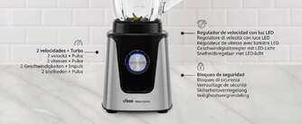 BATID. VASO UFESA MOONSTONE 1500W 1,5L V/C 6CUCHI