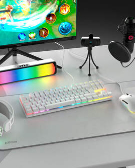 TECLADO RATON ALFOM AURICULAR KROM KLASS BLANCO