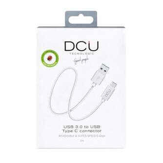CABLE DCU USB C a USB A 2M 3.0 BLANCO