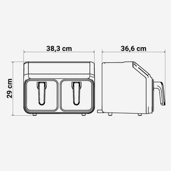 FREIDORA AIRE U.BLUE 6008DB DOBLE DIG 2X4=8LTS