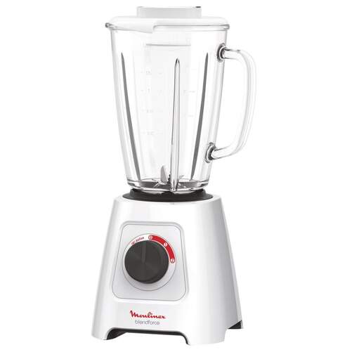 Batidora Vaso Moulinex LM43P110 - 600W, Vaso Vidrio 1.75L, 2 Velocidades, Picahielo
