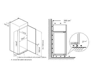 FRICOM. ARTICA AEFC194552I 194x55 NF INTEGRABLE
