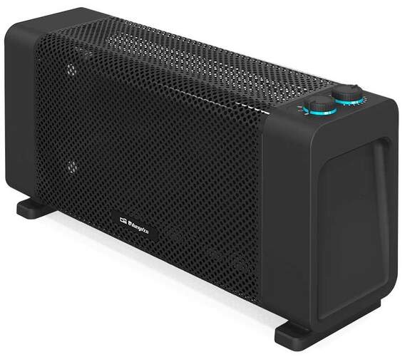 Radiador de mica Orbegozo RMB1000 - 500/1000W, antivuelco, protecci&oacute;n sobrecalentamiento, negro