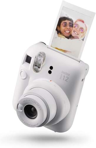 Cámara Fujifilm Instax Mini 12 Blanca - Incluye 10 Films y bolsa