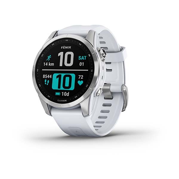 Garmin Fénix 7S Plata Blanco - 1.2", Pulse+OX