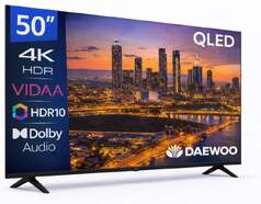 TV Daewoo 50" QLED 50VB56QV - 4K Ultra HD, Smart TV VIDAA, Dolby Audio 20W, HDR10