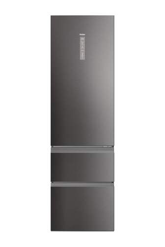 Frigorífico Combi Haier HTW5620ENMP - 414 L, 205x60 cm, No Frost, 3D, 3 Puertas, Inox