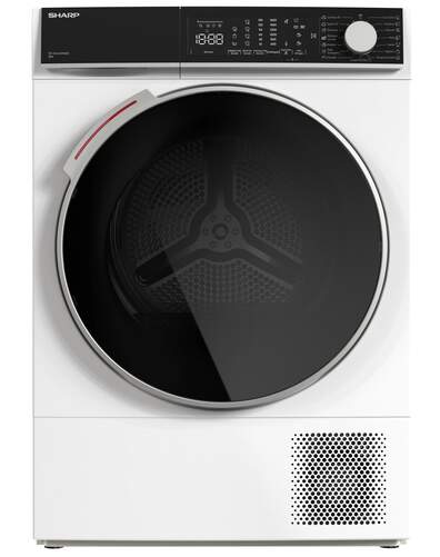 Secadora Sharp KDNHL8S9GWDES - 8 kg, Clase D, 15 Programas, Diferido, Blanco