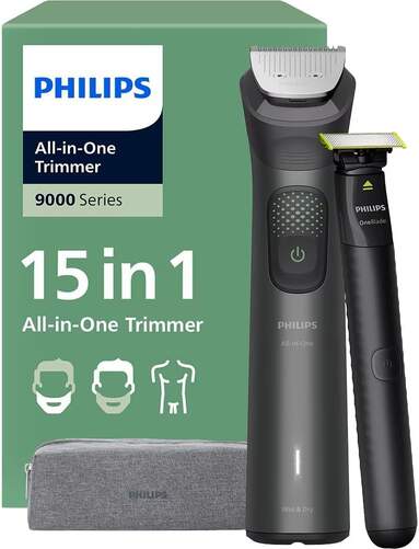 Afeitadora corporal Philips MG9531/15 - 15 en 1, cara, cabeza y cuerpo, 120 min autonom&iacute;a