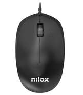Ratón Nilox MOUSB1012 - 1200 DPI, Óptico, 1,5 m, Negro