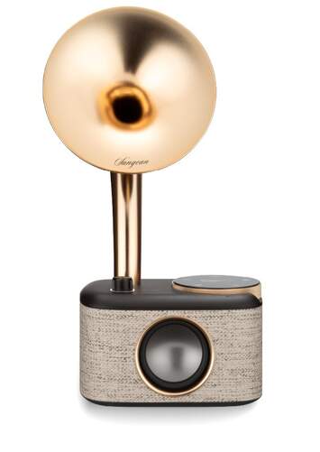 Radio Sangean SCP100DBG con gram&oacute;fono Black Gold - Dise&ntilde;o retro, Bluetooth 5.0, DAB+, FM, USB-C