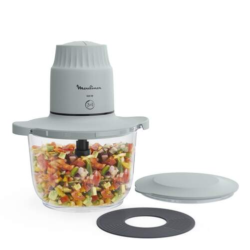 Picadora Moulinex DJ6031 - 1 L, 500 W, 4 Cuchillas, Cristal