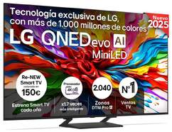 TV LG 65" MiniLED 65QNED93A6A - 4K Ultra HD, Smart TV WebOS, AI Sound Pro 40W, HDR10