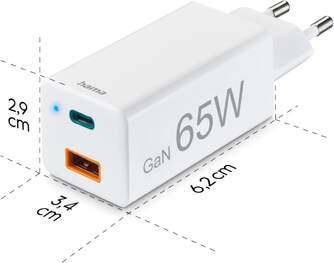 CARGADOR HAMA 00201643 1XUSB A   1USB C GAN 65W